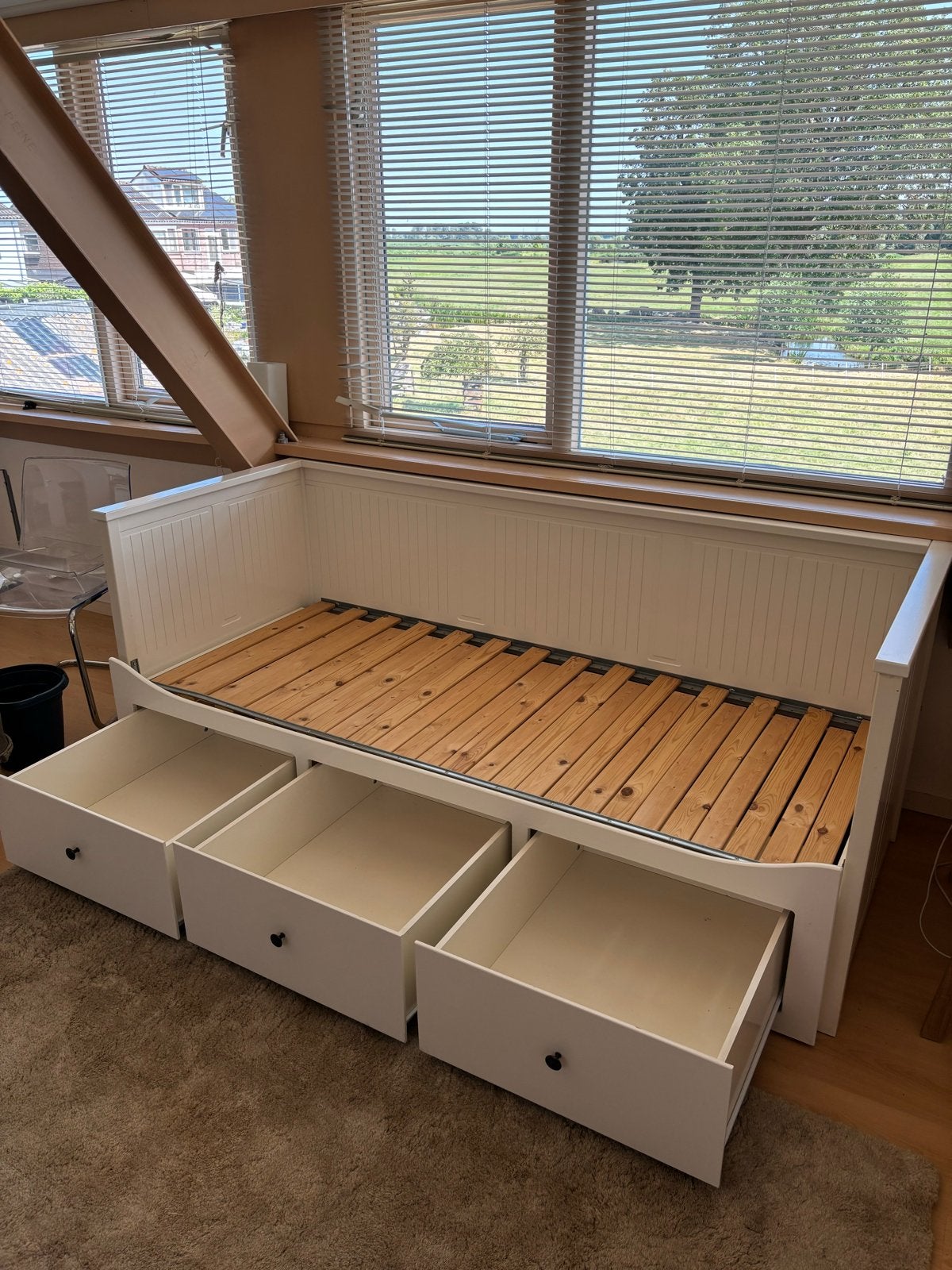 IKEA HEMNES bedbank 200x80/160 cm - Zitbank/Een- of Tweepers, Ophalen, Gebruikt, Wit, Tweepersoons