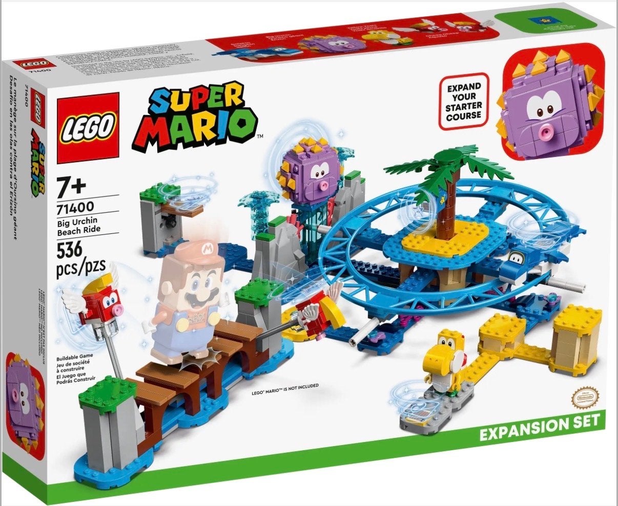 LEGO Super Mario Big Urchin's Beachride Uitbreidingsset, Ophalen of Verzenden, Zo goed als nieuw