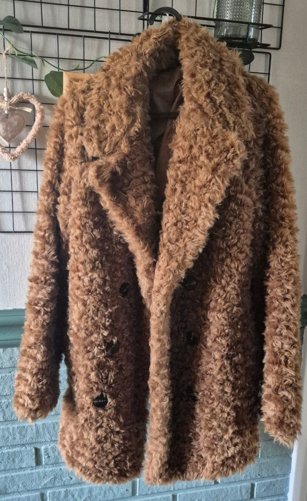Bruine teddy jas Zara maat M, Kleding | Dames, Maat 38/40 (M), Bruin, Zara, Ophalen of Verzenden