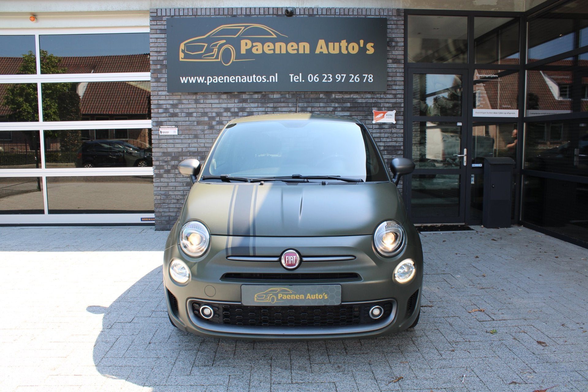 Fiat 500 1.2 Sport Automaat, Cruise, Navi, Airco, Auto's, Fiat, Gebruikt, 4 cilinders, Leder en Stof, Bedrijf