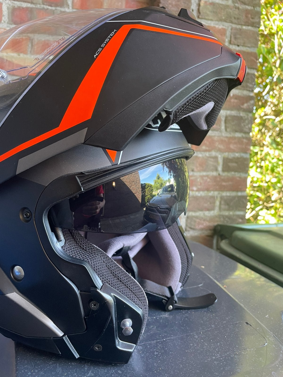 HJC systeem helm 1 keer gebruikt ik kies liever een jethelm, Motoren, Systeemhelm, Heren, HJC, Ophalen of Verzenden