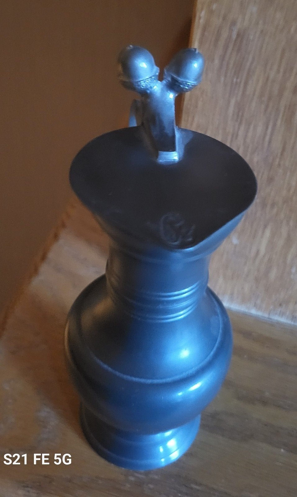 Antieke tinnen kannetje met deksel, Ophalen of Verzenden