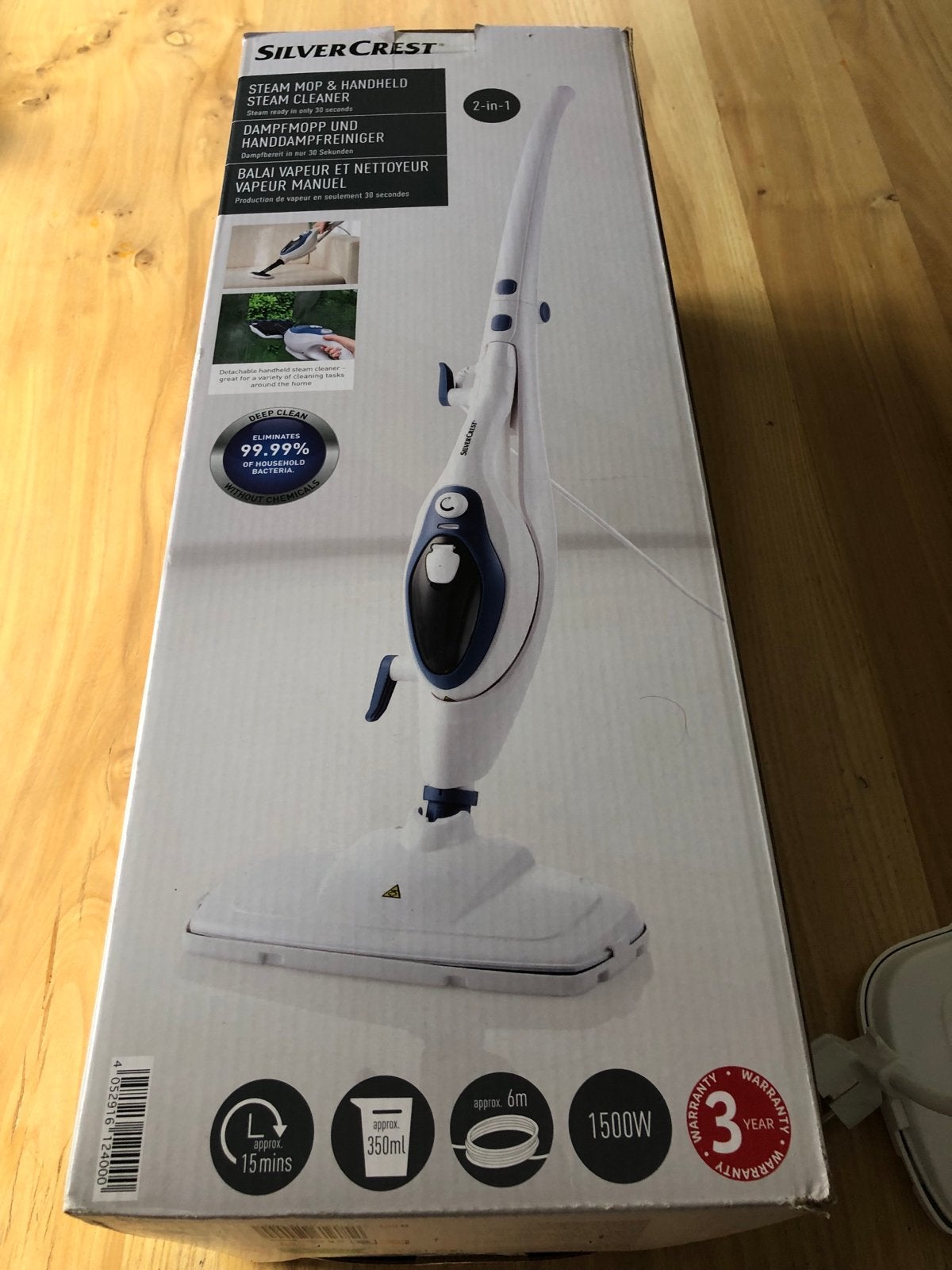 SilverCrest 2-in-1 Stoommop en Handstoomreiniger, Witgoed en Apparatuur, Stofzuigers, Ophalen, Overige merken, Nieuw, Stoomreiniger