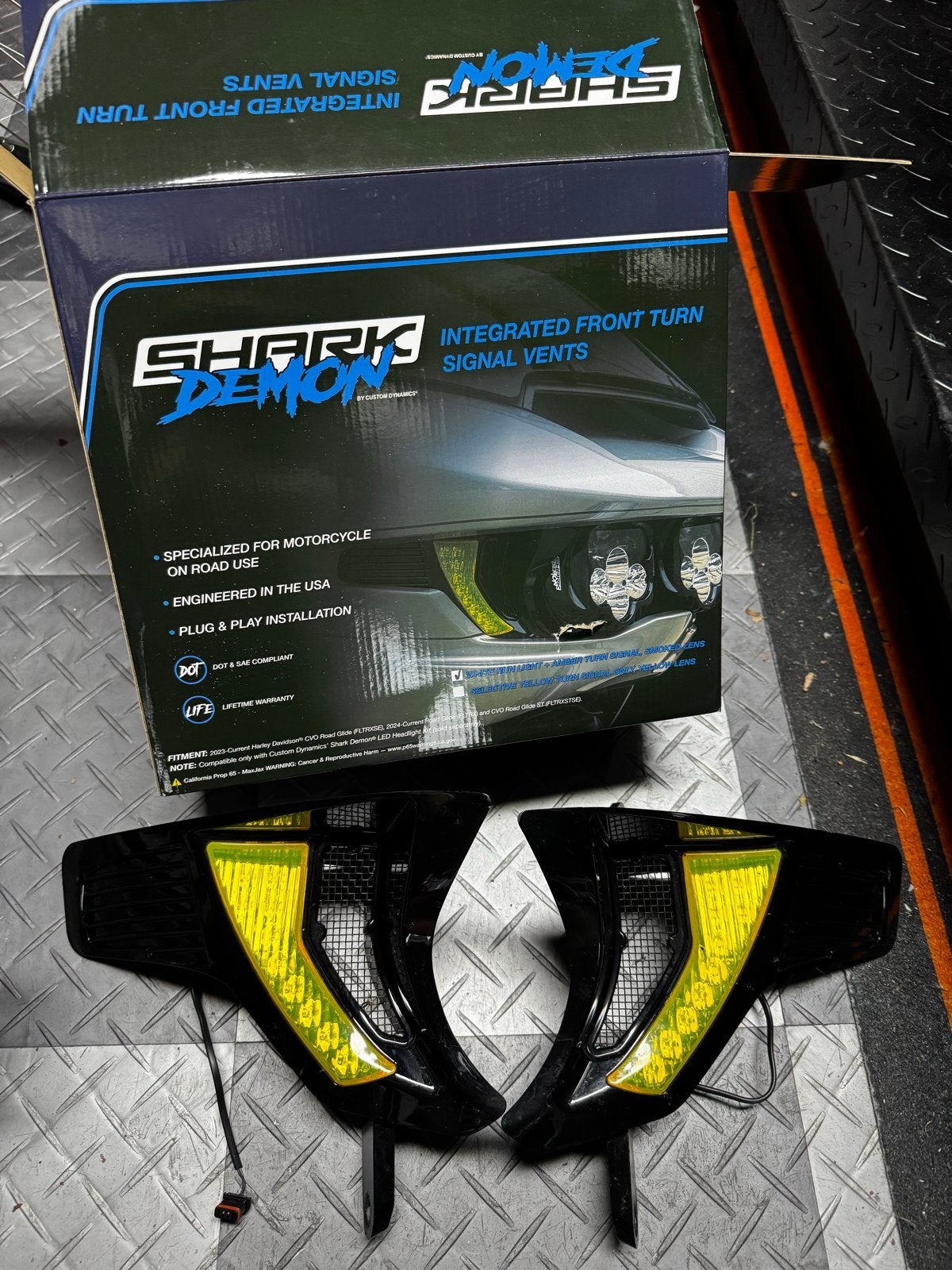 Knipperlichten Road Glide shark demons, Ophalen of Verzenden, Gebruikt