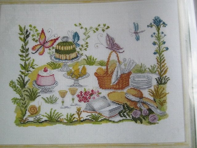 Borduurpatroon Gezellige Picknick  nr 8169, Verzenden, Nieuw, Handborduren, Patroon