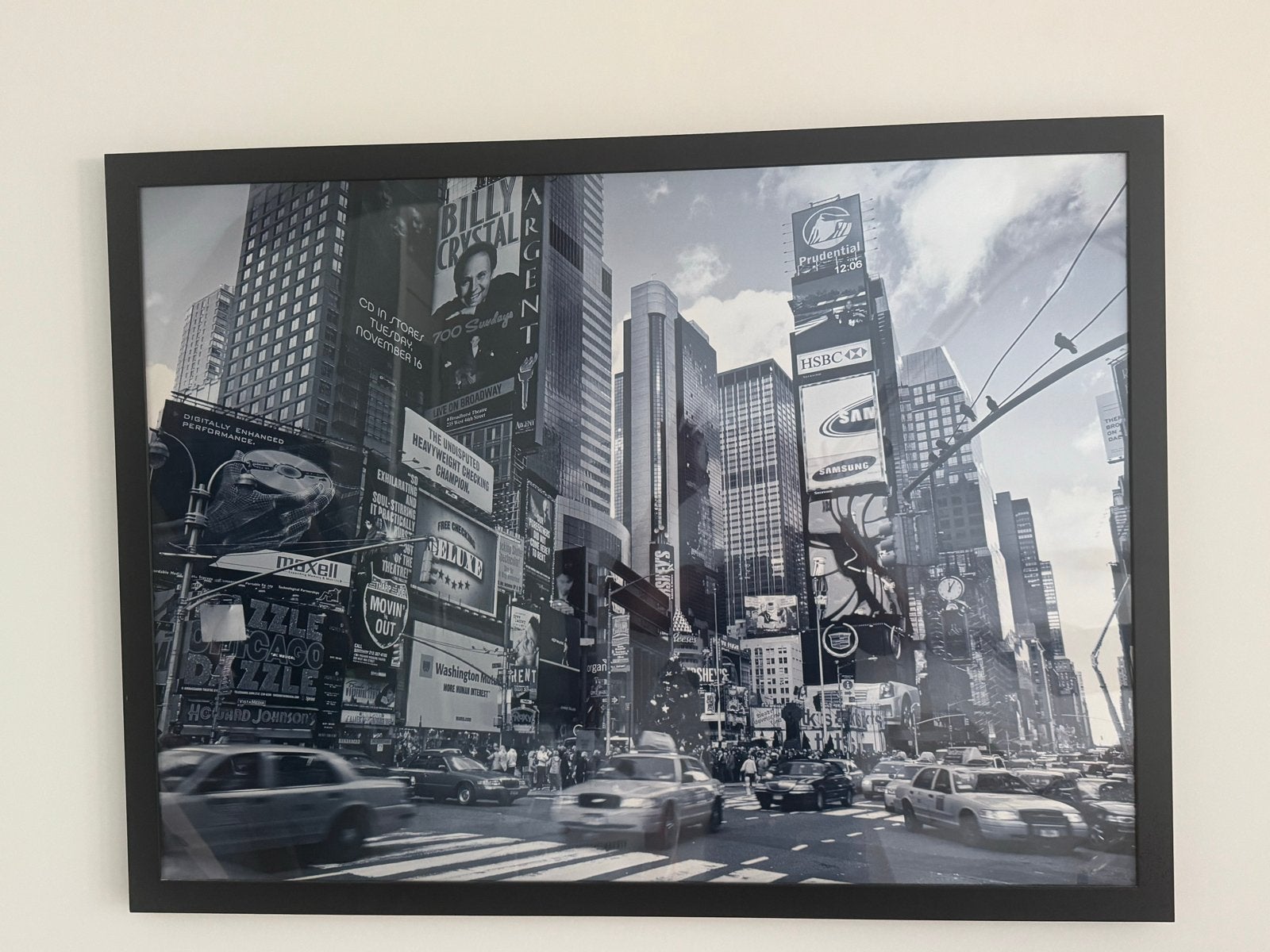 Zwart-wit foto van New York City, Huis en Inrichting, Woonaccessoires | Schilderijen, Tekeningen en Foto's, Ophalen, Zo goed als nieuw