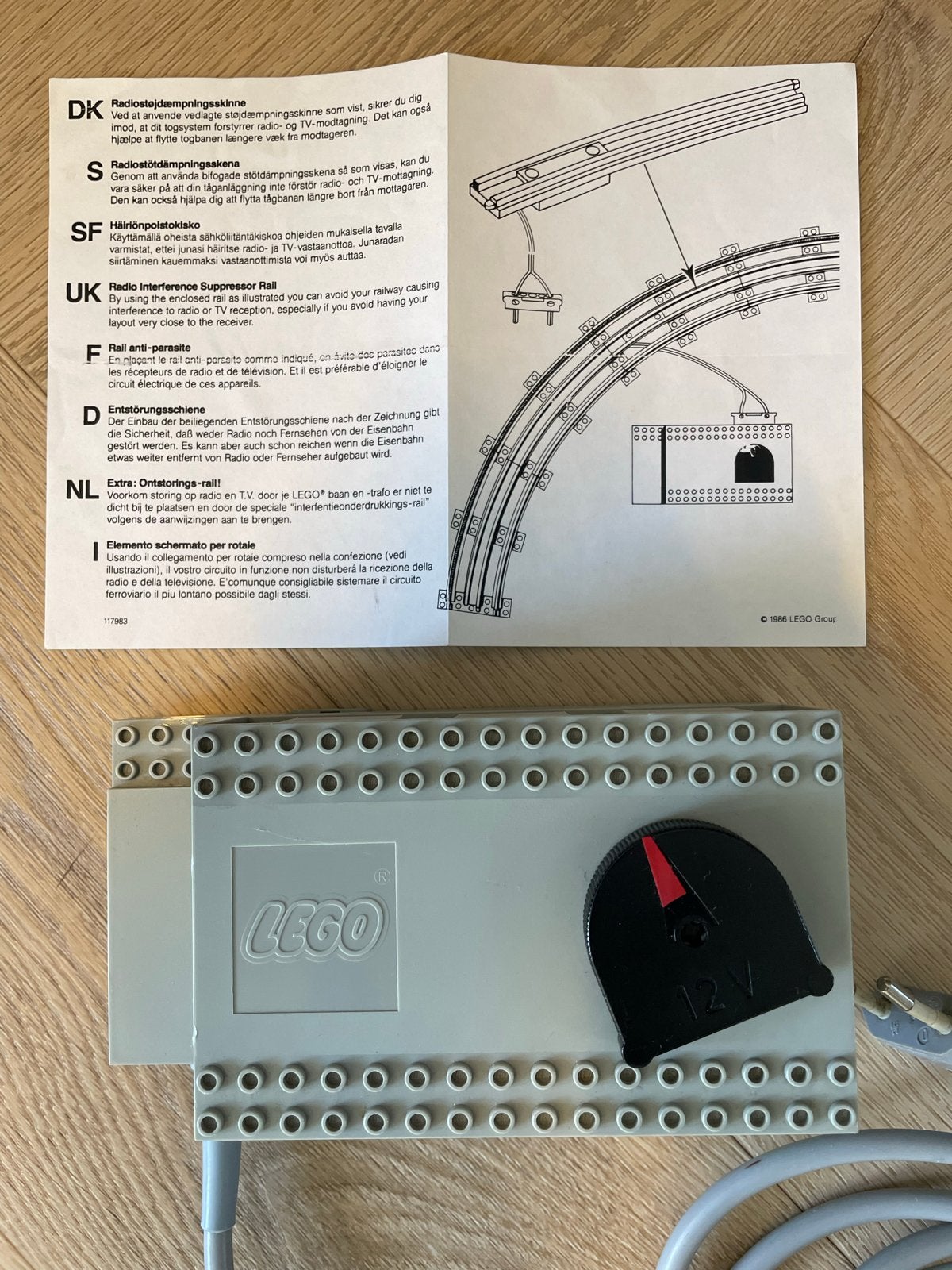 Lego Trein Trafo 12V - Vintage Lego Trein Controller, Gebruikt, Lego, Accessoire, Ophalen of Verzenden
