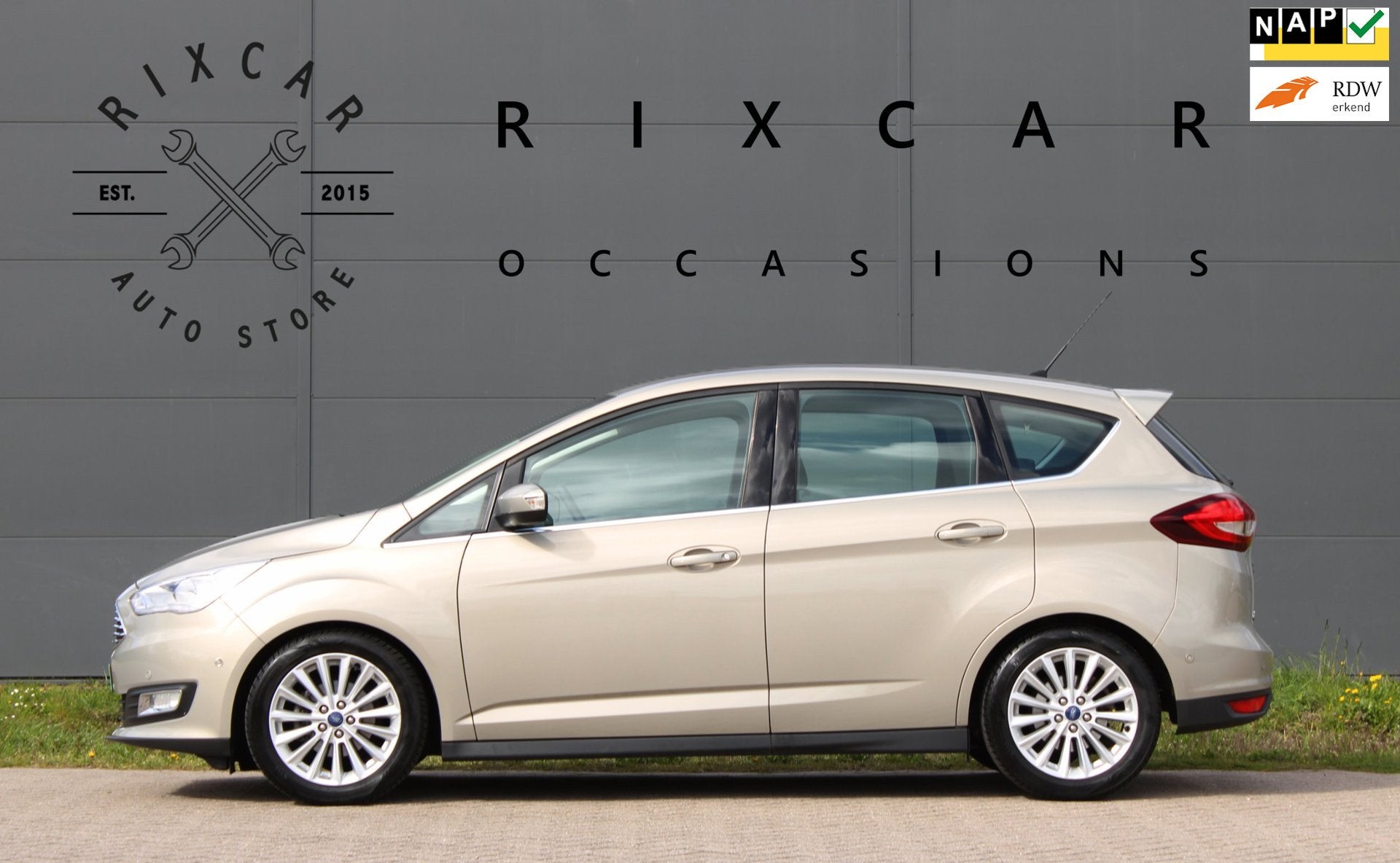 Ford C-Max 1.0 Titanium AllSeason Voorruitverwarming PDC, Auto's, Ford, Voorwielaandrijving, Gebruikt, Origineel Nederlands, 3 cilinders