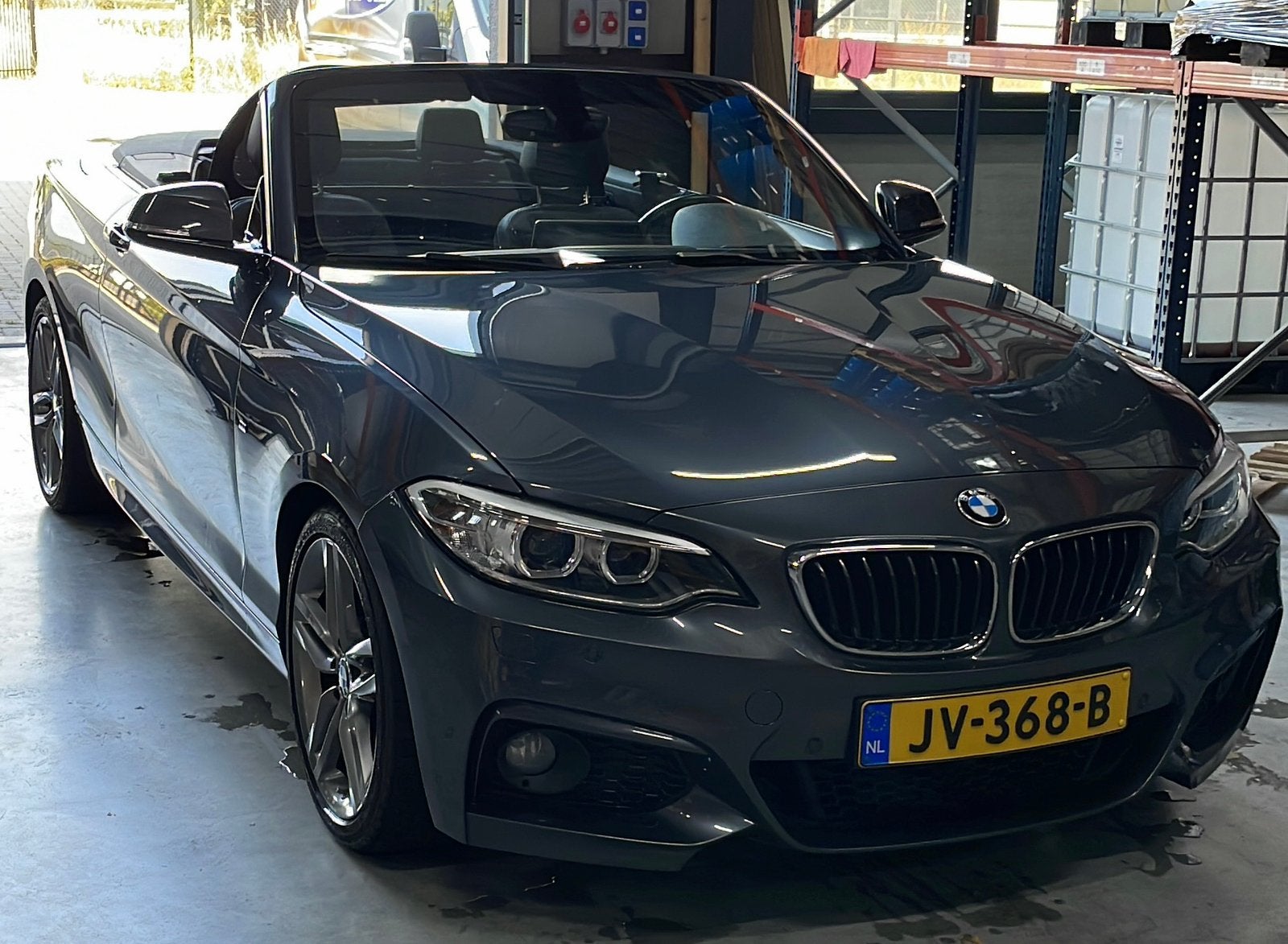 BMW 2-Serie 2.0 220IA 135KW Cabrio Aut8 2016 Grijs, Auto's, BMW, Zwart, 4 cilinders, Cabriolet, Particulier