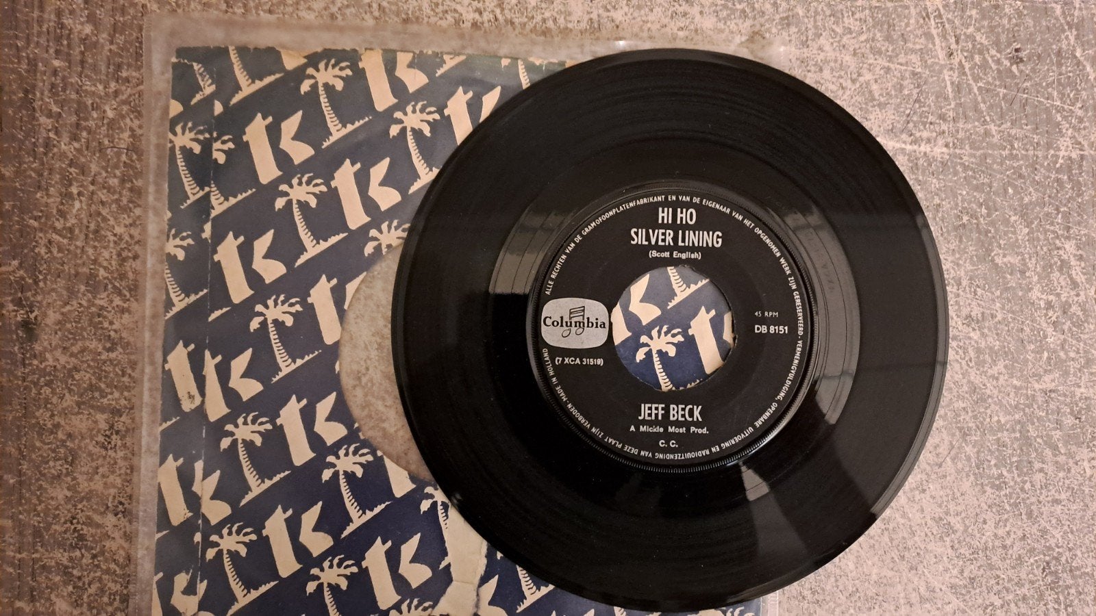 jeff beck - hi ho silver lining, Ophalen of Verzenden, Gebruikt, 7 inch, Pop