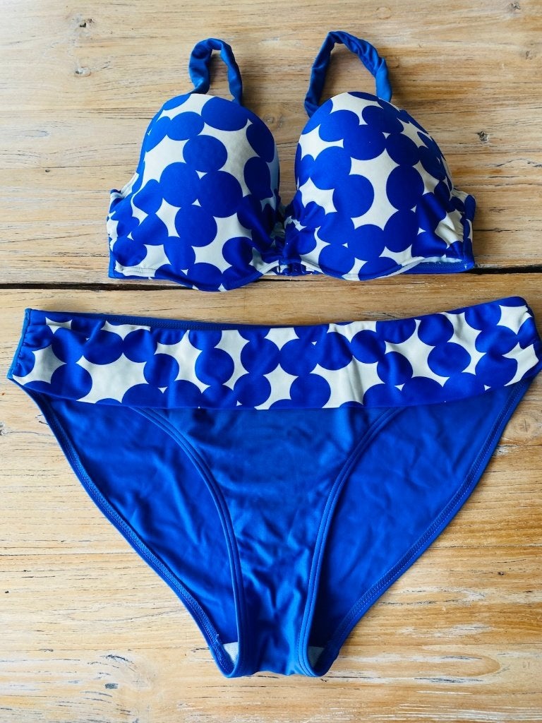 Bikini Beachwave Kobalt blauw dots  40E 42  zgan, Beachwave, Blauw, Ophalen of Verzenden, Zo goed als nieuw