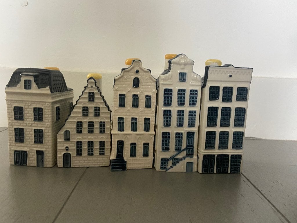 KLM huisjes reeks 43, 44, 45, 46, 47(+Anne Frank huis!), Verzenden, Zo goed als nieuw, 41 t/m 60, Gevuld