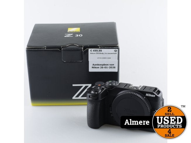 Nikon Z30 Body met originele bon | Nieuwstaat, Nikon, Zo goed als nieuw, Support@nikon.com, Nikon Corporation
Shinagawa Intercity Tower C
2-15-3, Konan, Minato-ku
Tokyo 108-6290
Japan
