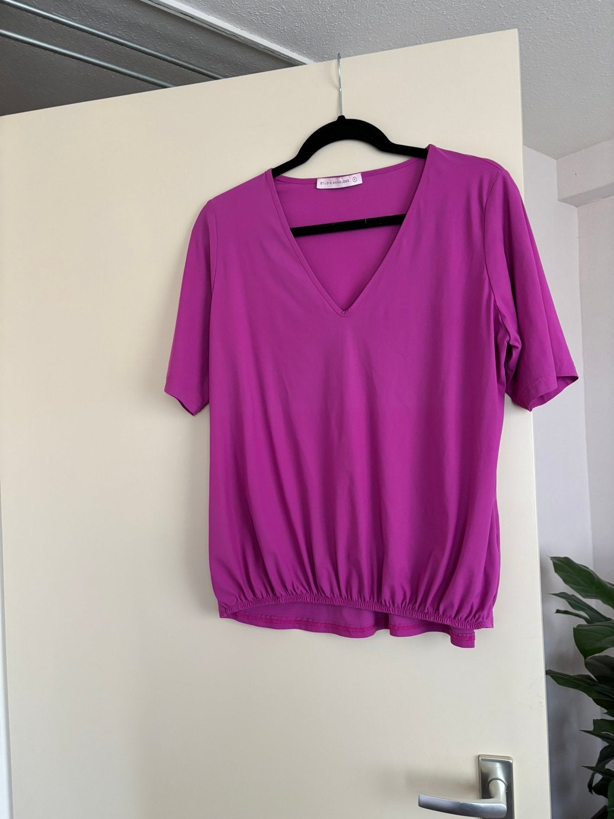 Studio anneloes shirt travel  M, Ophalen of Verzenden, Zo goed als nieuw, Roze, Korte mouw