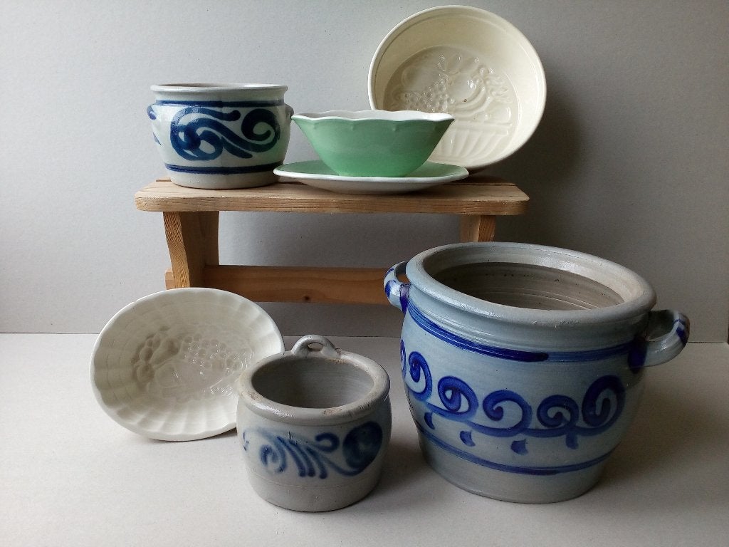 Brocante Keuls aardewerk/puddingvormen. P/st.geprijsd vanaf, Antiek en Kunst, Ophalen of Verzenden