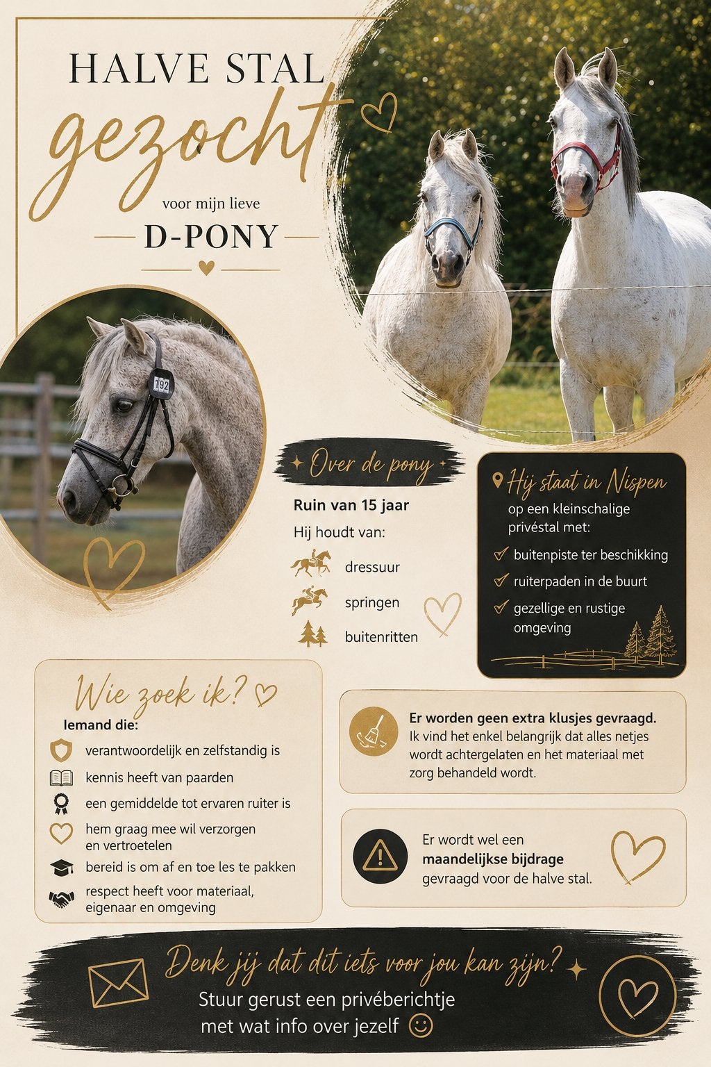 Halve stal/bijrijder d-pony, Ophalen of Verzenden