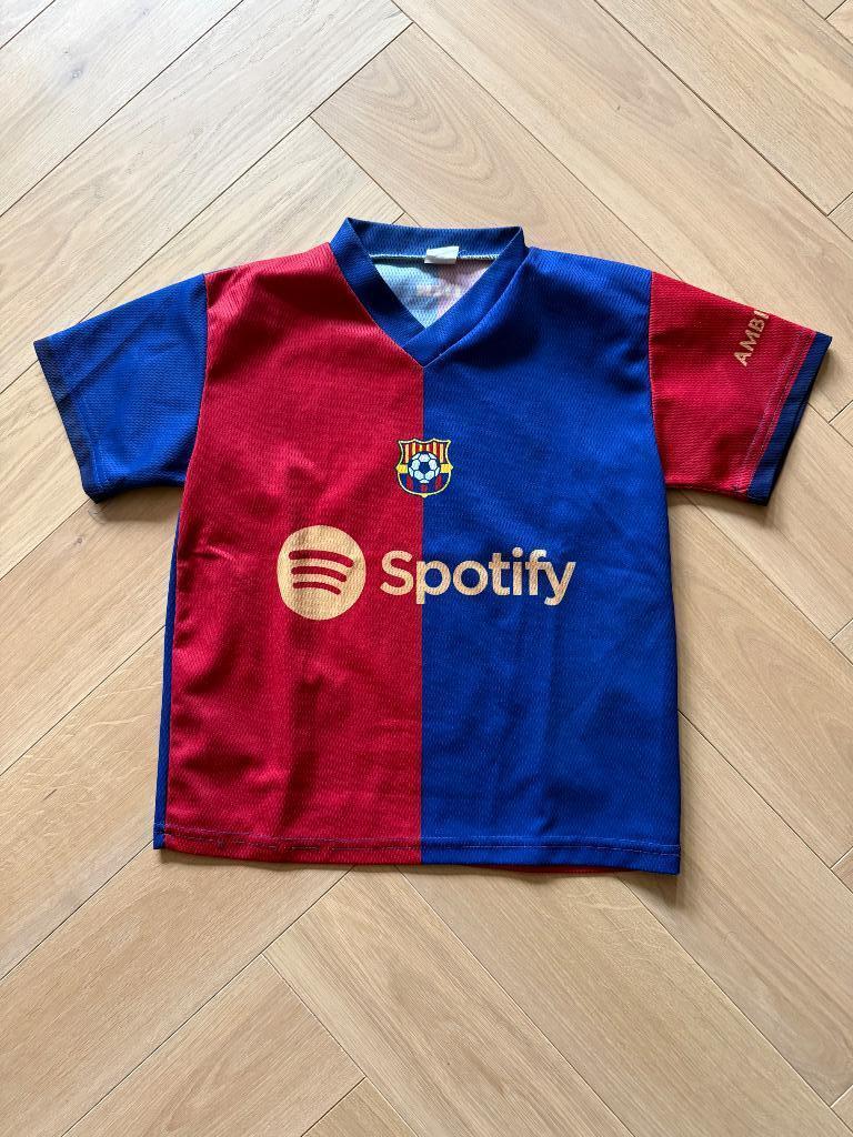 Barcelona tenue shirt Yamal maat 128, Maat XS of kleiner, Ophalen of Verzenden, Zo goed als nieuw, Shirt