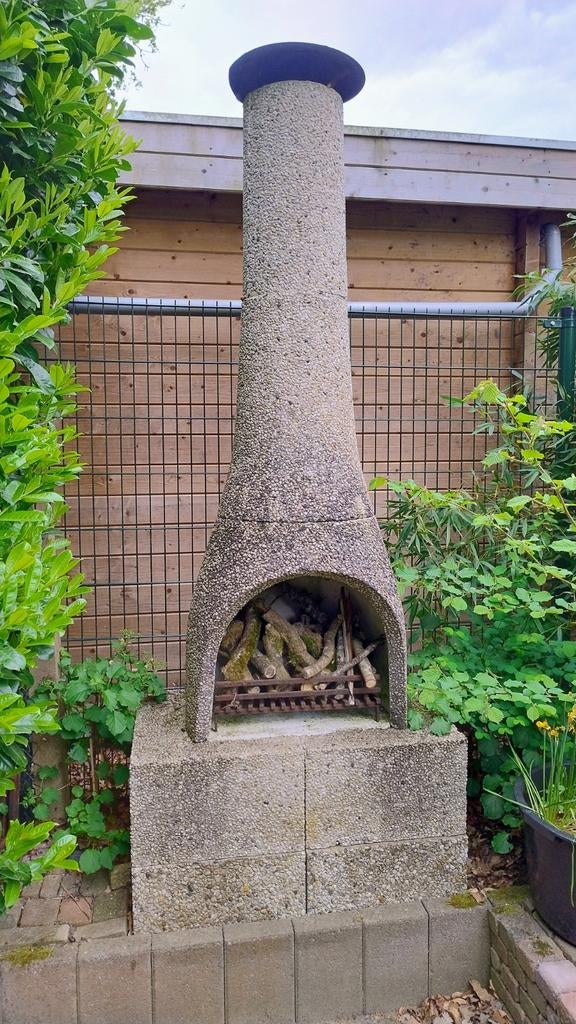 Robuuste betonnen tuinhaard / buitenhaard, Ophalen, Gebruikt, Vuurkorf