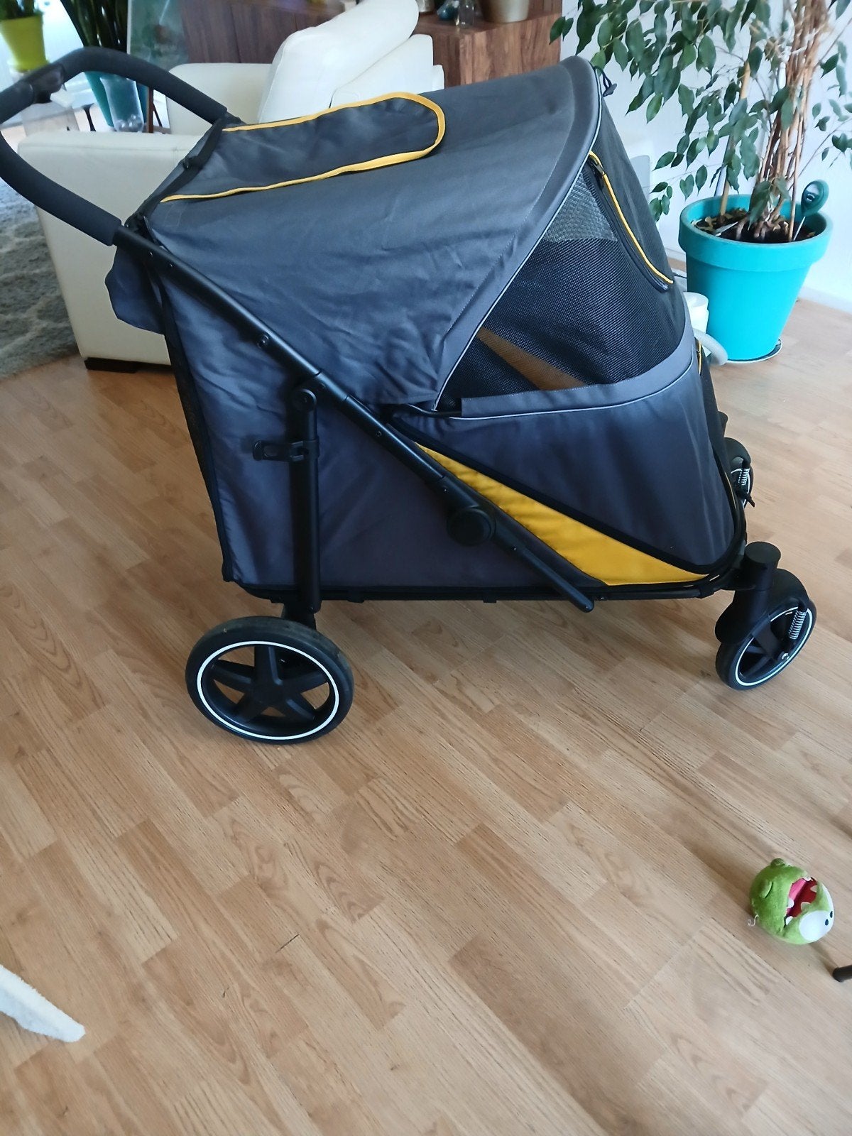 buggy voor huisdieren - Grijs/Geel Zgan, Ophalen, Nieuw