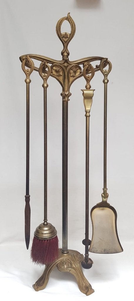Haardset Art Nouveau in de stijl van Guimard., Ophalen of Verzenden