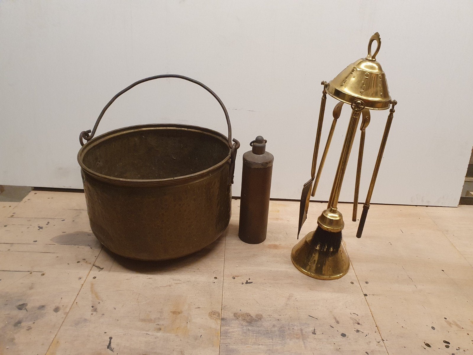 antieke houtbak met kachelrekje, Ophalen of Verzenden