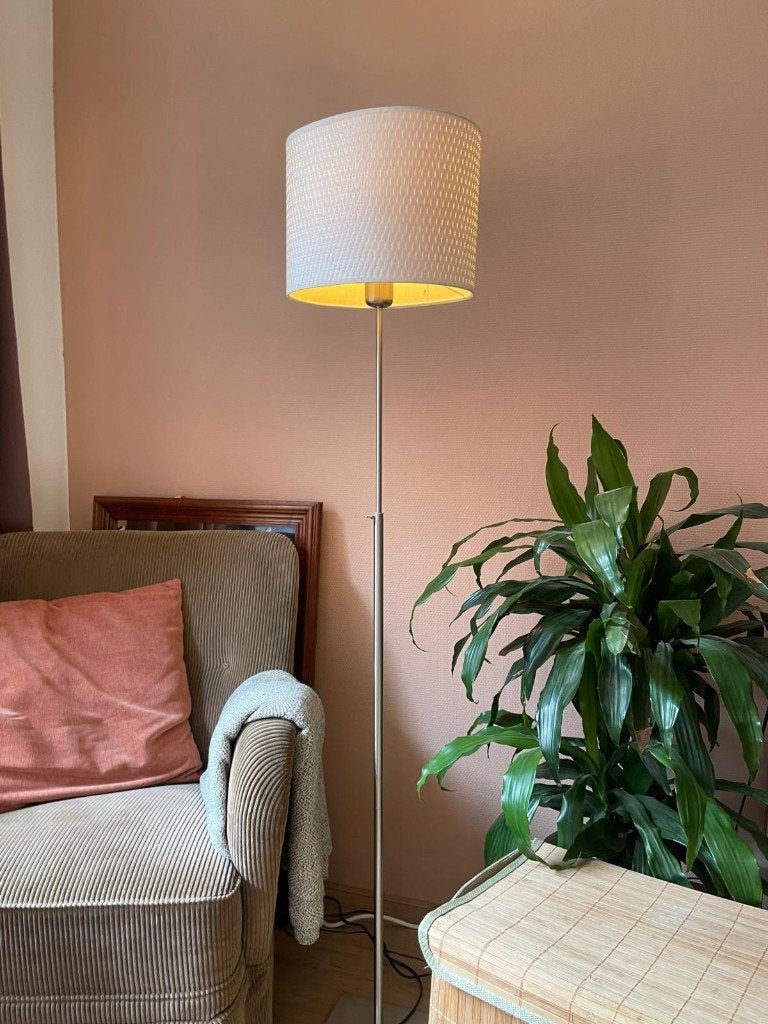 Mooie set van 3 IKEA ÅLÄNG lampen (2x tafel, 1x staand), Huis en Inrichting, Ophalen, E27 (groot), Zo goed als nieuw, Wit