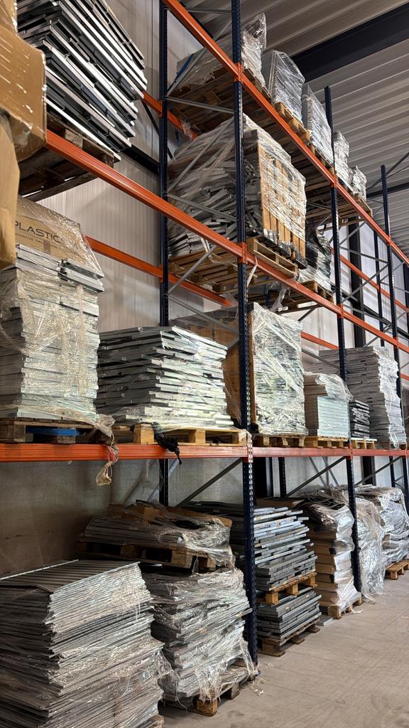 Legbord stellingen breedte 100 cm - 80 pallets beschikbaar, Ophalen, Gebruikt