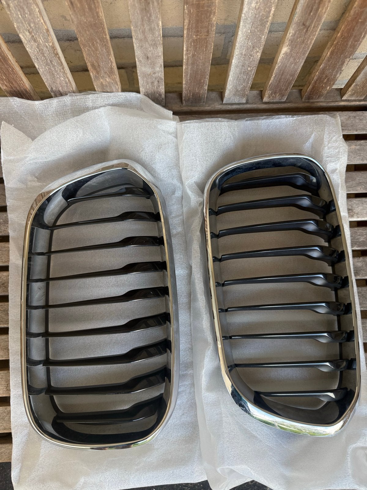 BMW Nieren Grille Set - Chroom/Zwart (F20/F21), Voor, Nieuw, Ophalen of Verzenden, Bumper