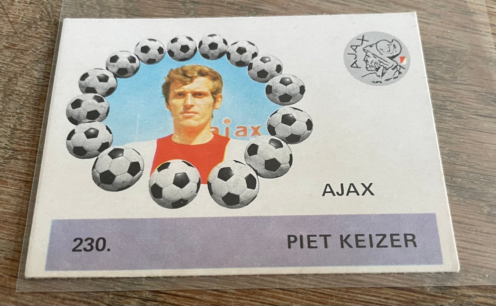 Piet Keizer Ajax - MONTY voetbalplaatje, Ophalen of Verzenden, Zo goed als nieuw, Ajax, Poster, Plaatje of Sticker