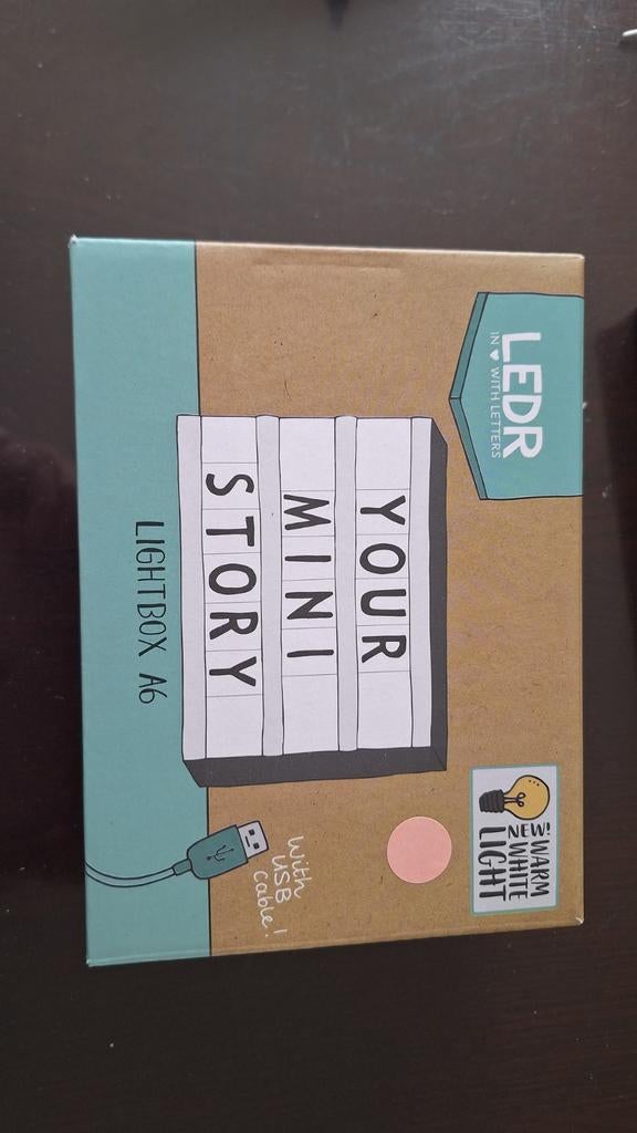 LEDR Lightbox A6 met letters, Ophalen, Nieuw, Roze, Kunststof