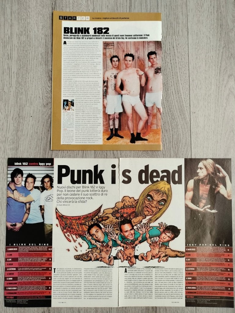 Blink 182 Iggy Pop magazine tijdschrift artikelen clippings, Verzenden, Zo goed als nieuw, Boek, Tijdschrift of Artikel