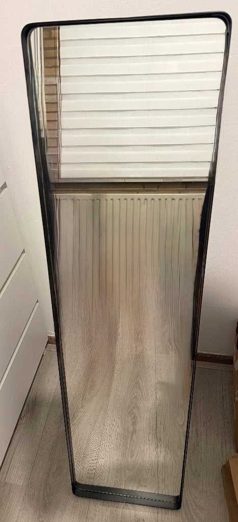 Staande passpiegel met inklapbare standaard., Huis en Inrichting, Ophalen, Minder dan 50 cm, Zo goed als nieuw, 150 tot 200 cm