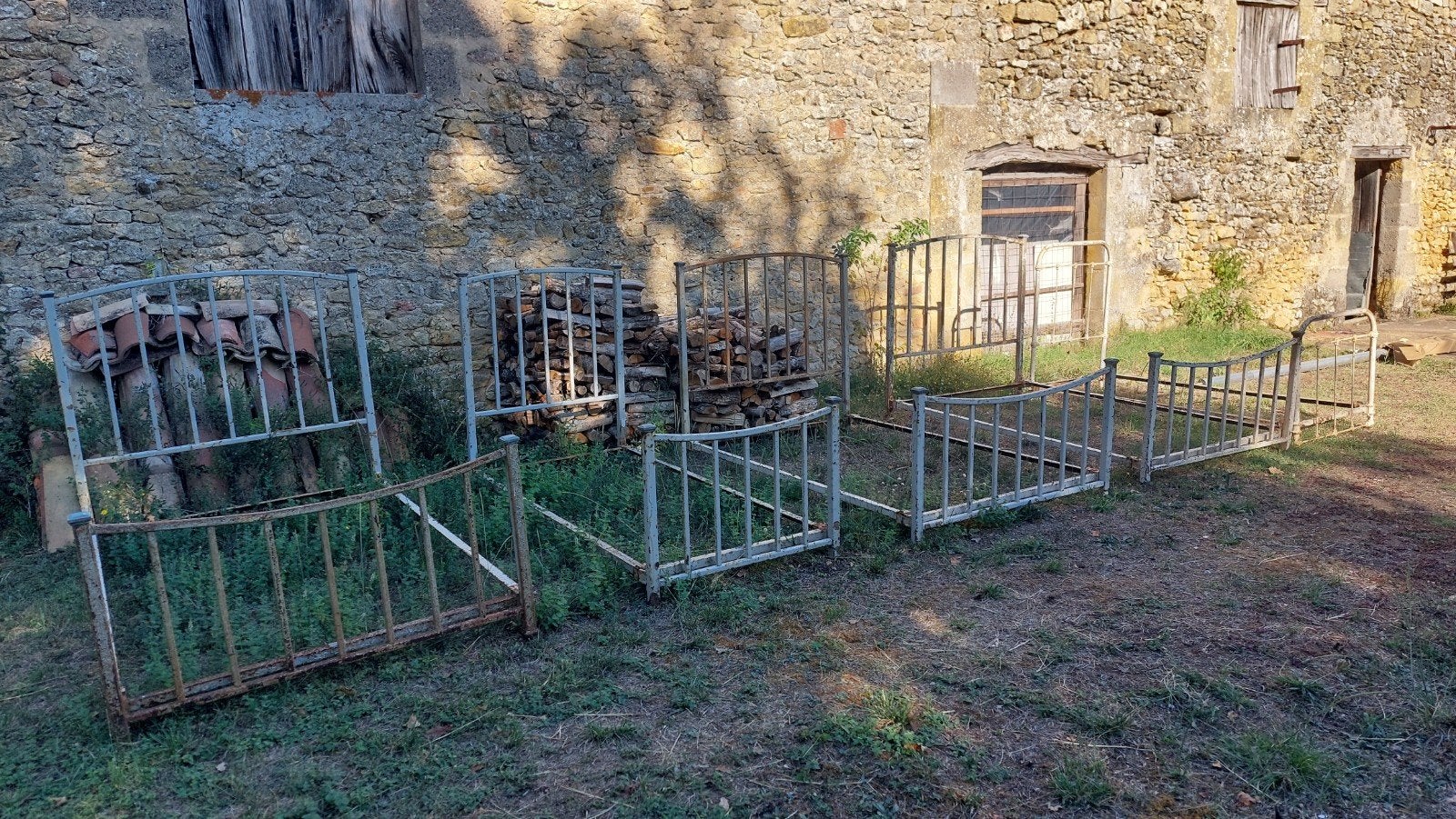 vintage Franse metalen bedframes, Antiek en Kunst, Ophalen
