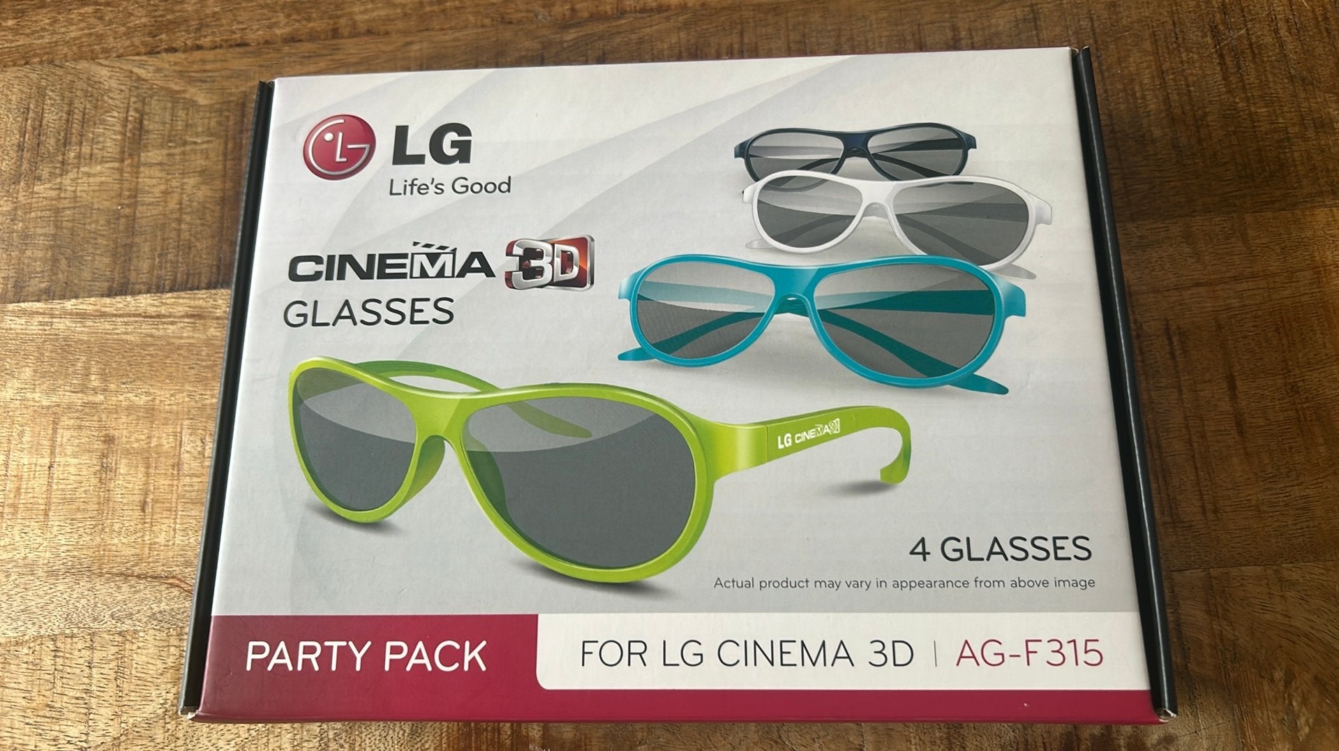 LG cinema 3D glasses partypack / 3D brillen 4x, Ophalen of Verzenden, Zo goed als nieuw
