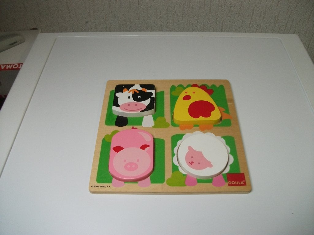 Puzzel Goula diertjes 4 delig, Ophalen of Verzenden, Gebruikt