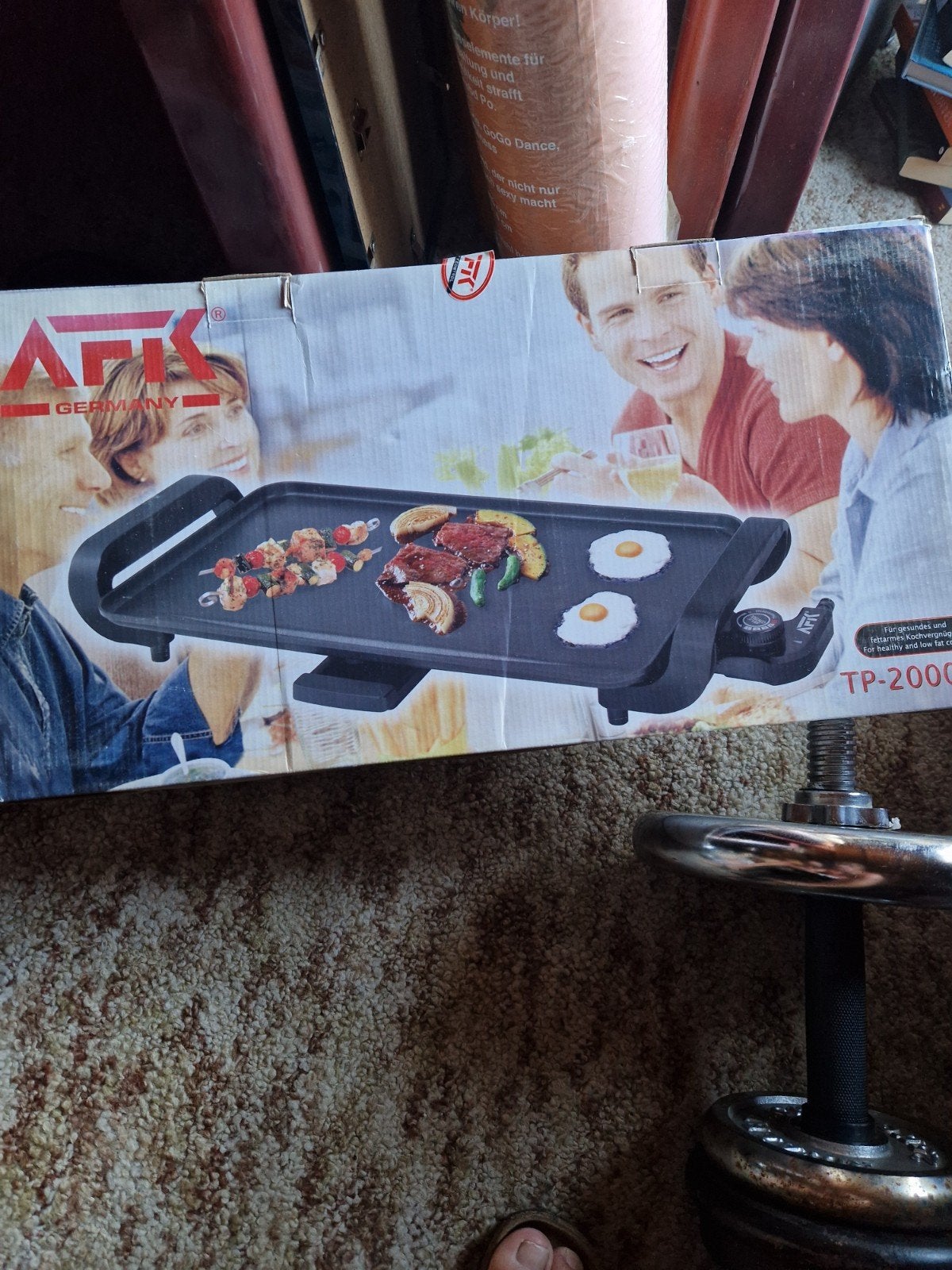 AFK Germany Grillplaat TP-2000.3 - Anti-aanbaklaag, Overige typen, Nieuw, Ophalen of Verzenden, Zwart