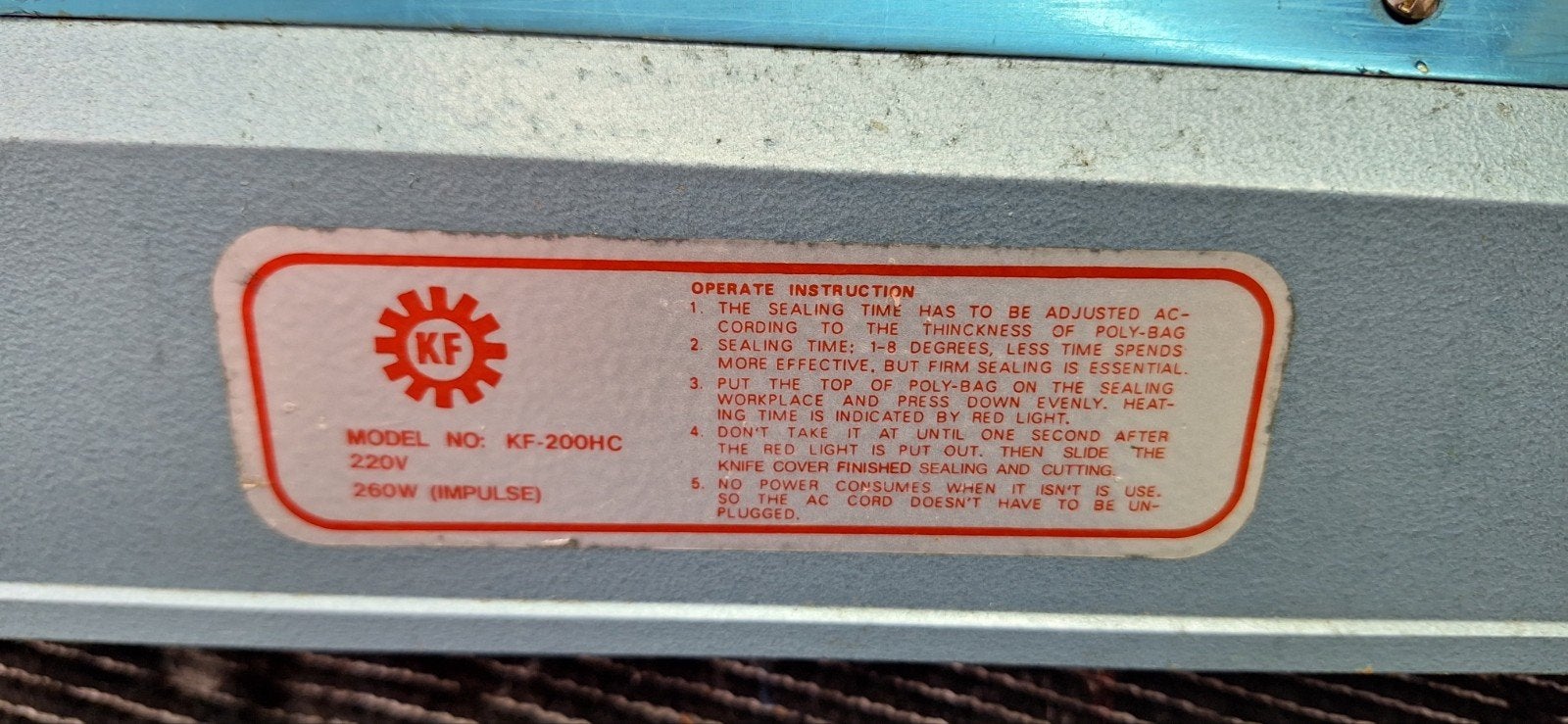 Professionele KF-200HC Poly Sealer - Impuls Sealer, Gebruikt, ., Ophalen of Verzenden, .