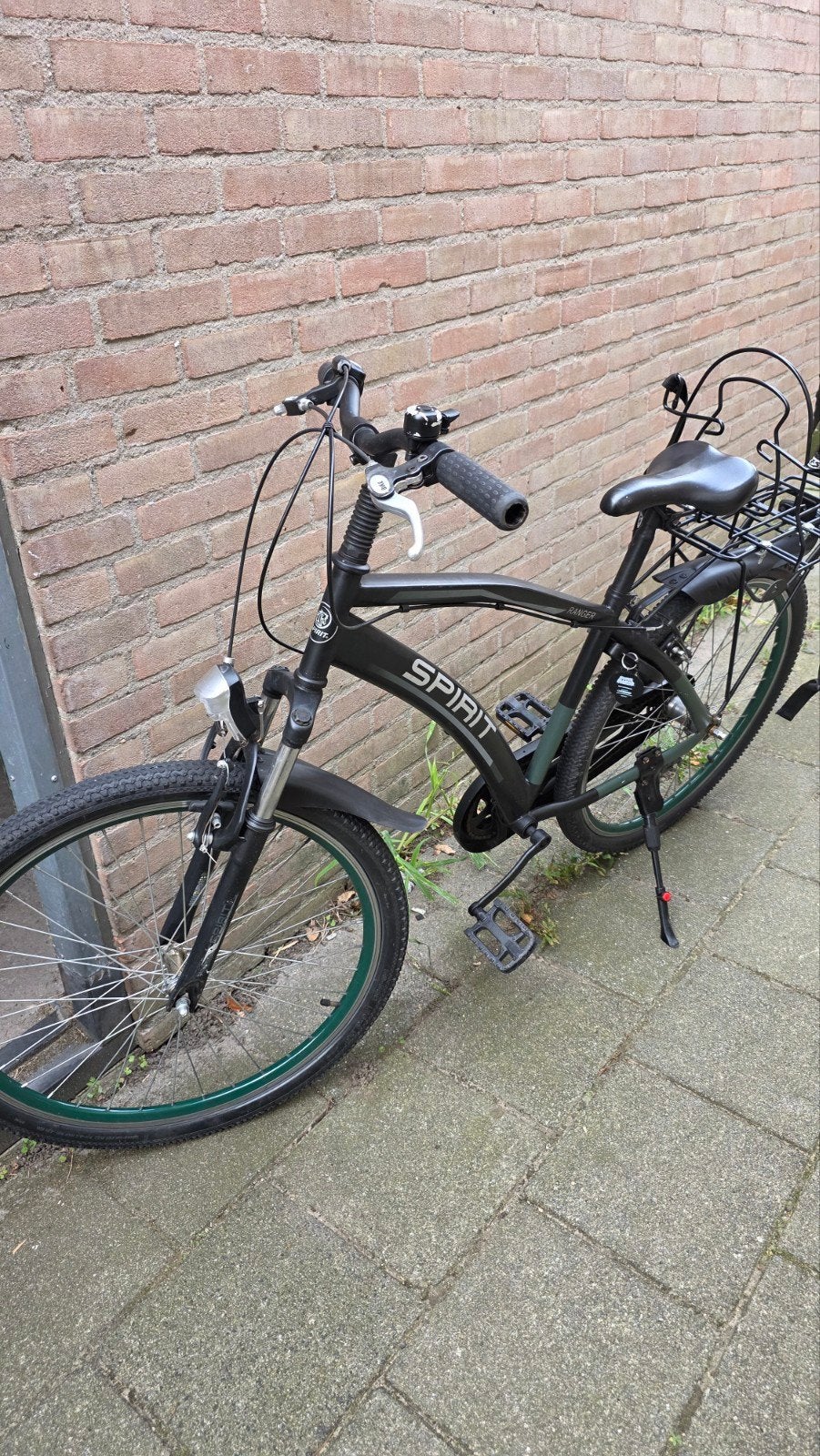 Spirit fiets met vering en bagagedrager schooltas, Minder dan 10 versnellingen, Gebruikt, Velgrem, 49 tot 53 cm
