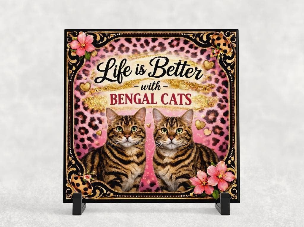 Life is Better with Bengal Cats -  Tegel, Verzenden, Nieuw