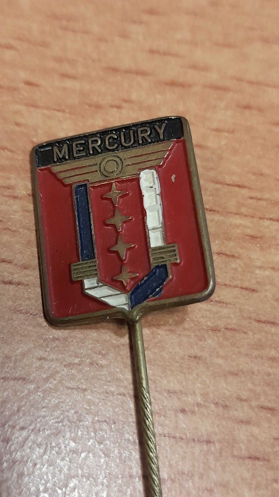 Vintage Mercury Speld - Klassiek Auto Embleem, Verzenden, Gebruikt, Transport