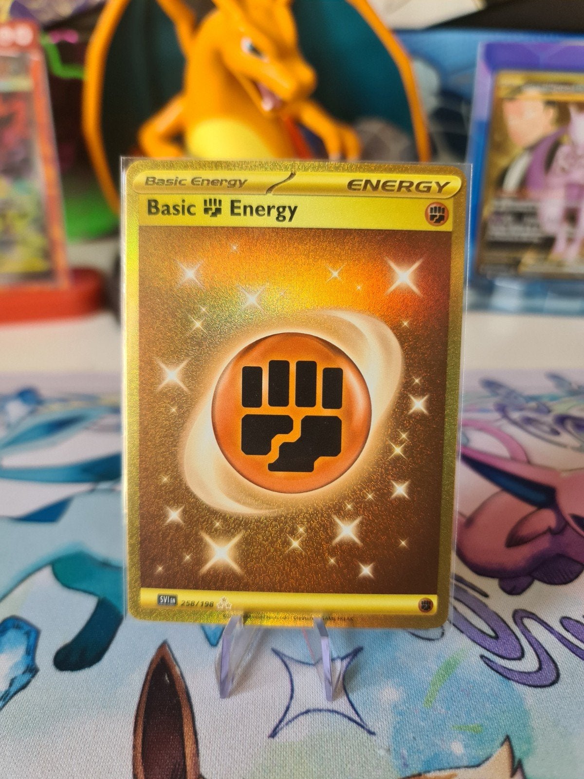 Basic Fighting energy #258 Scarlet & Violet bs Hyper Rare., Ophalen of Verzenden, Zo goed als nieuw, Losse kaart, Foil