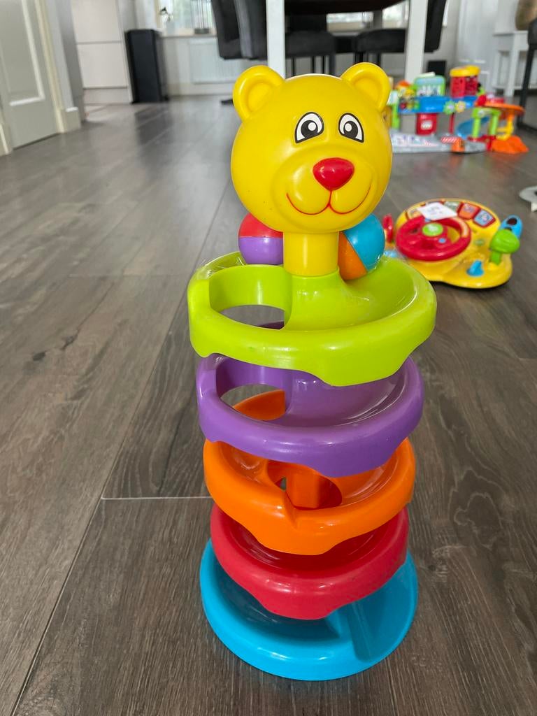 Kleurrijke ballenbaan met beer voor baby's, Kinderen en Baby's, Ophalen of Verzenden, Gebruikt, Overige typen