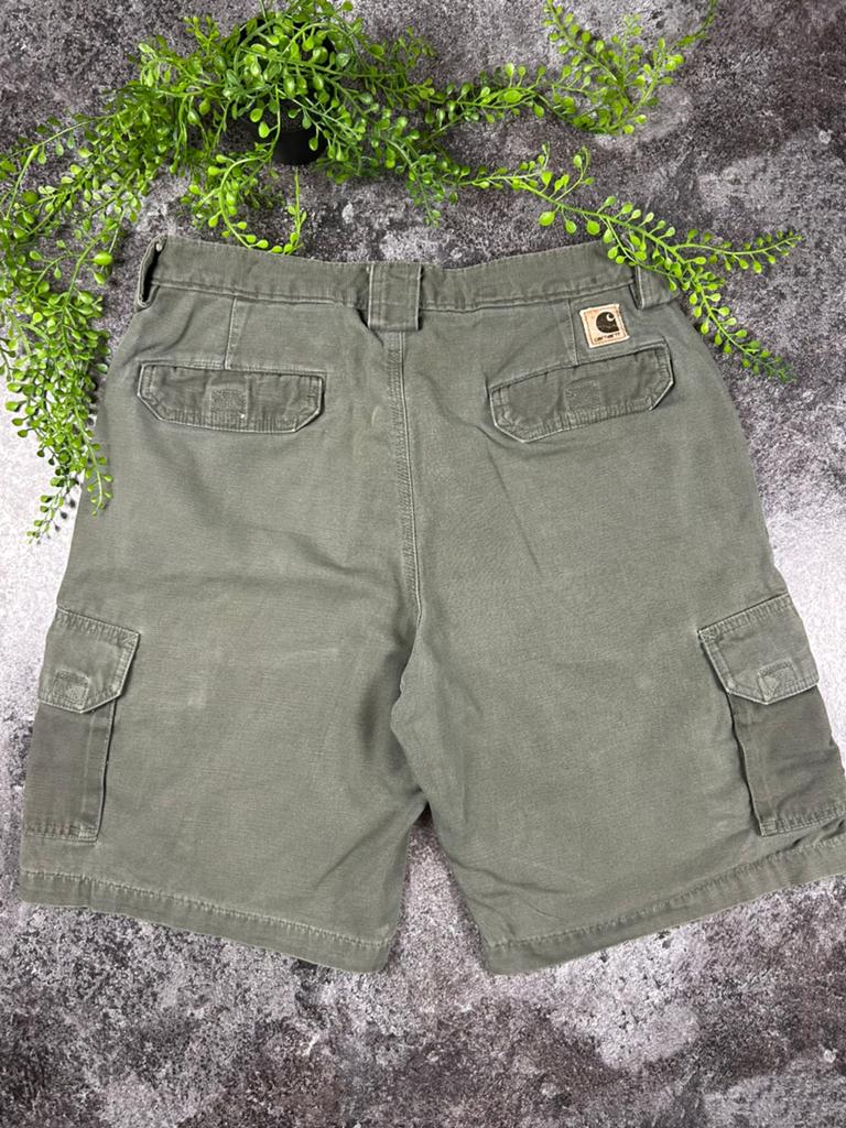 Carhartt Cargo Korte Broek - Olijfgroen/Kaki - Maat 32, Ophalen of Verzenden, Zo goed als nieuw, Maat 48/50 (M), Groen