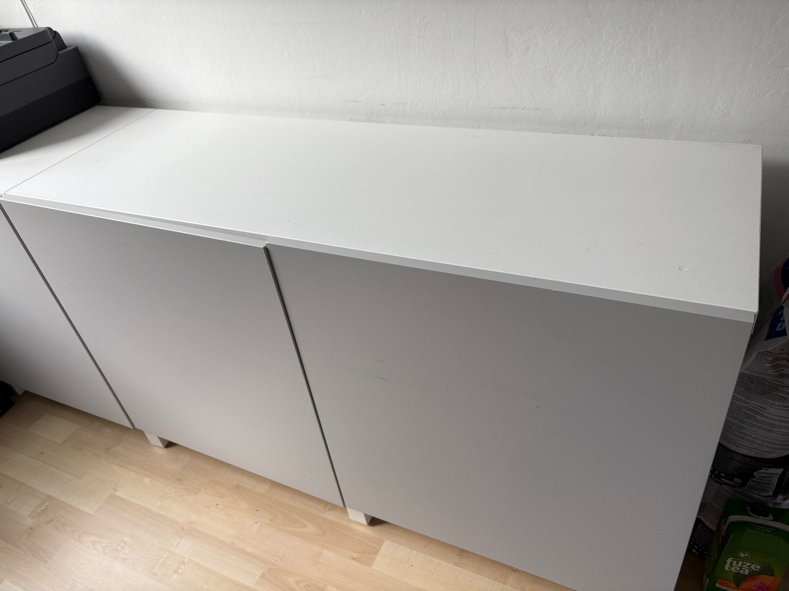 IKEA Besta kast - Wit/Grijs met 3 deuren, Ophalen of Verzenden, Gebruikt