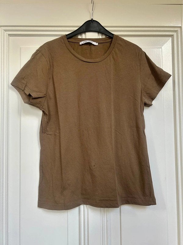 Samsoe Samsoe basic shirt Solly maat L, Bruin, Maat 42/44 (L), Ophalen of Verzenden, Zo goed als nieuw