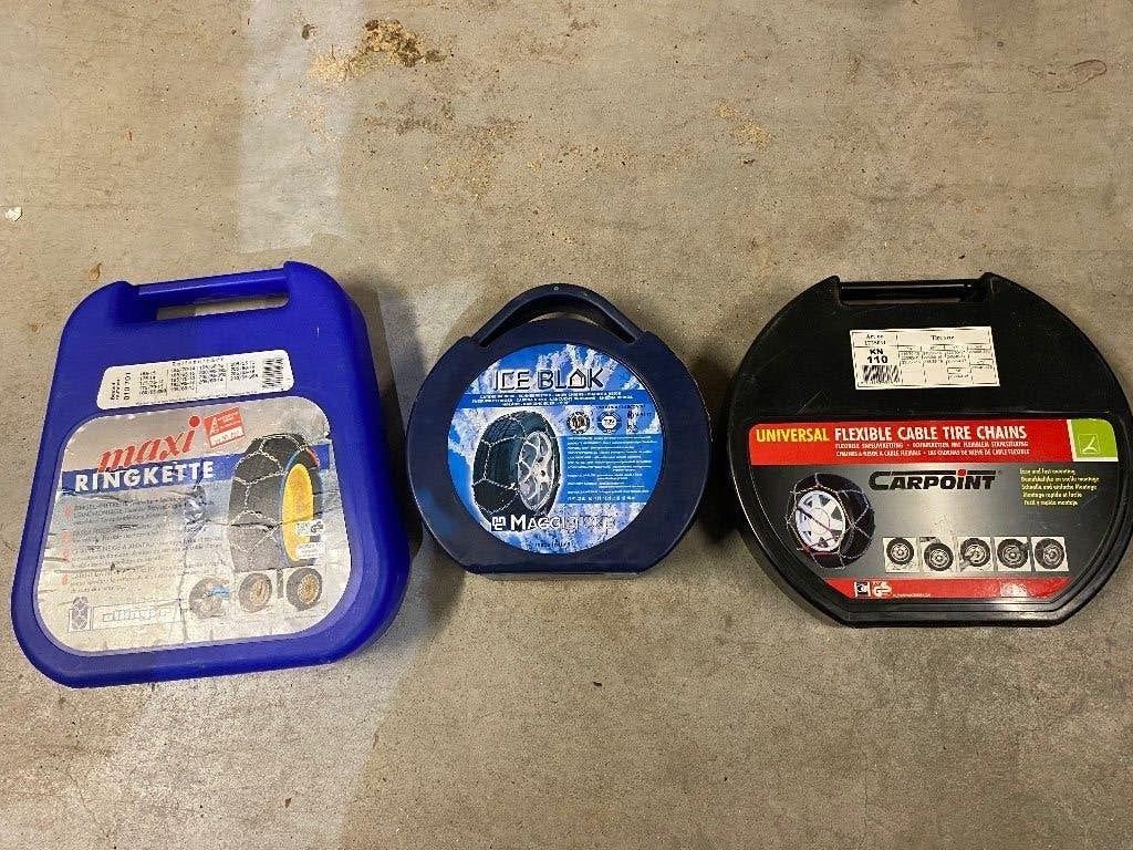 3 sets sneeuwkettingen (1 gebruikte set, 2 nieuwe), Ophalen of Verzenden, Nieuw