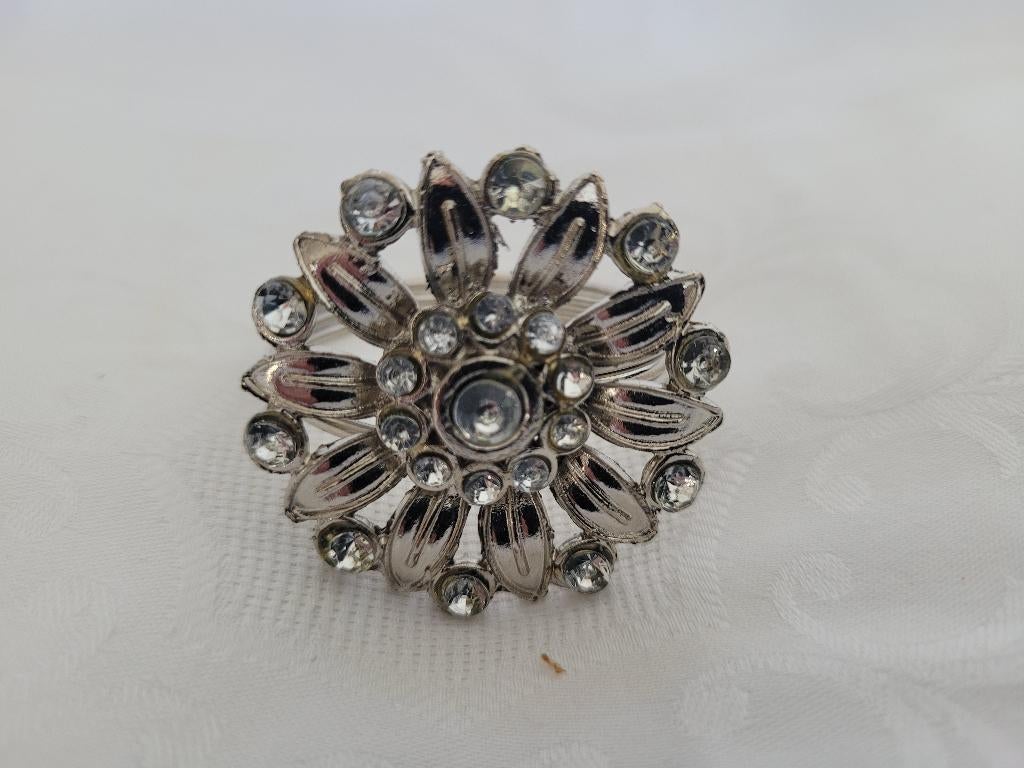Zware vintage Strass Servetringen - Set van 8, Huis en Inrichting, Keuken | Bestek, Ophalen of Verzenden, Zo goed als nieuw, Overige materialen