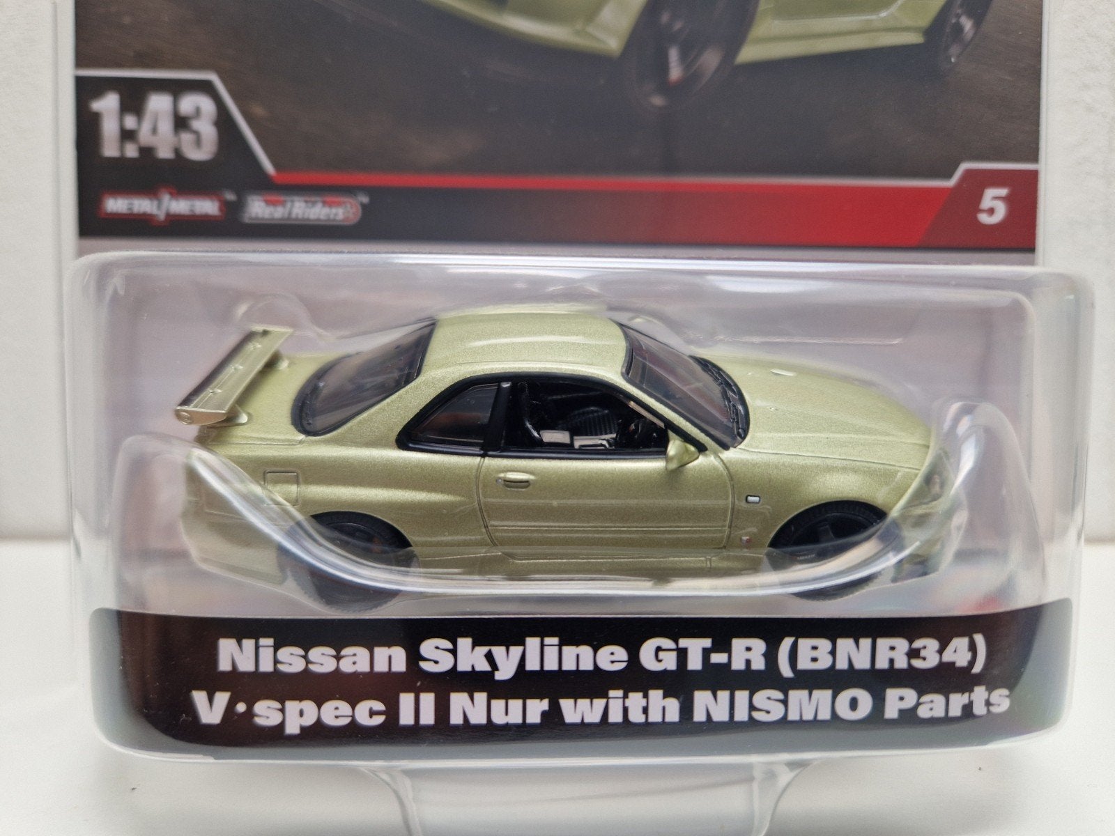 hot wheels 1:43 nissan skyline r34 gt-r nismo v-spec, Ophalen of Verzenden, Nieuw, Auto, Overige merken