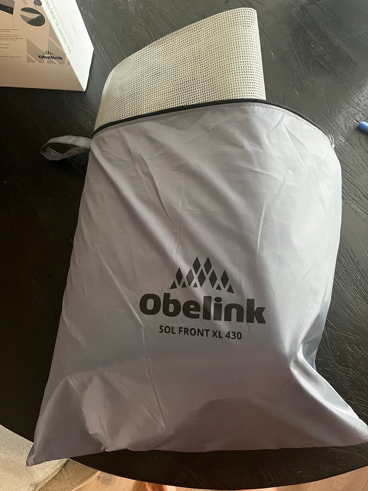 Obelink Sol Front XL 430 Deluxe Schaduwdoek/Voorwand, Ophalen of Verzenden, Zo goed als nieuw