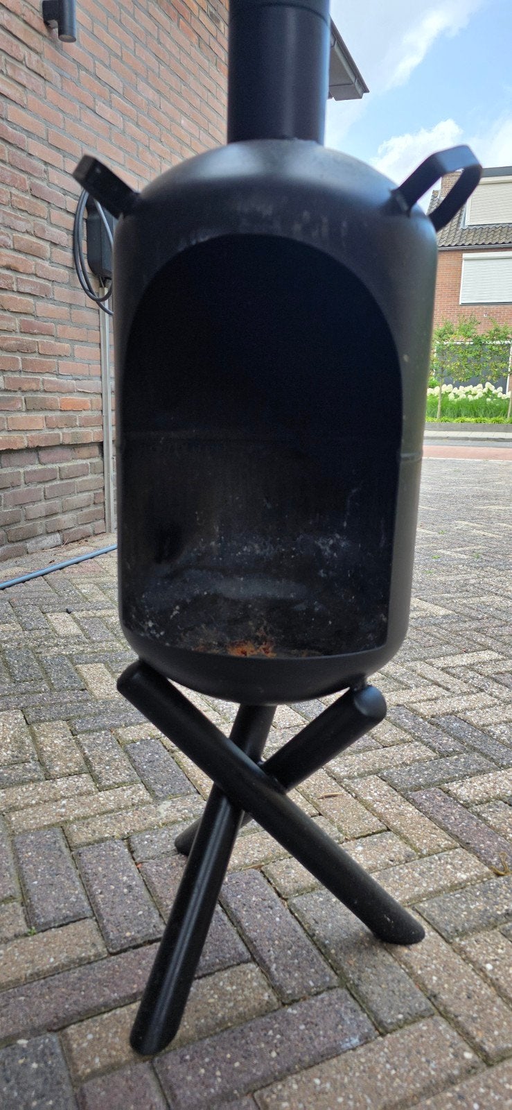Unieke terras kachel, Tuin en Terras, Tuinhaarden, Zo goed als nieuw, Ophalen